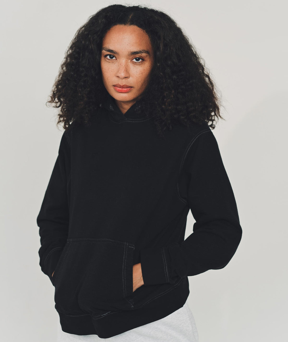 Solid Hooded Sweatshirt