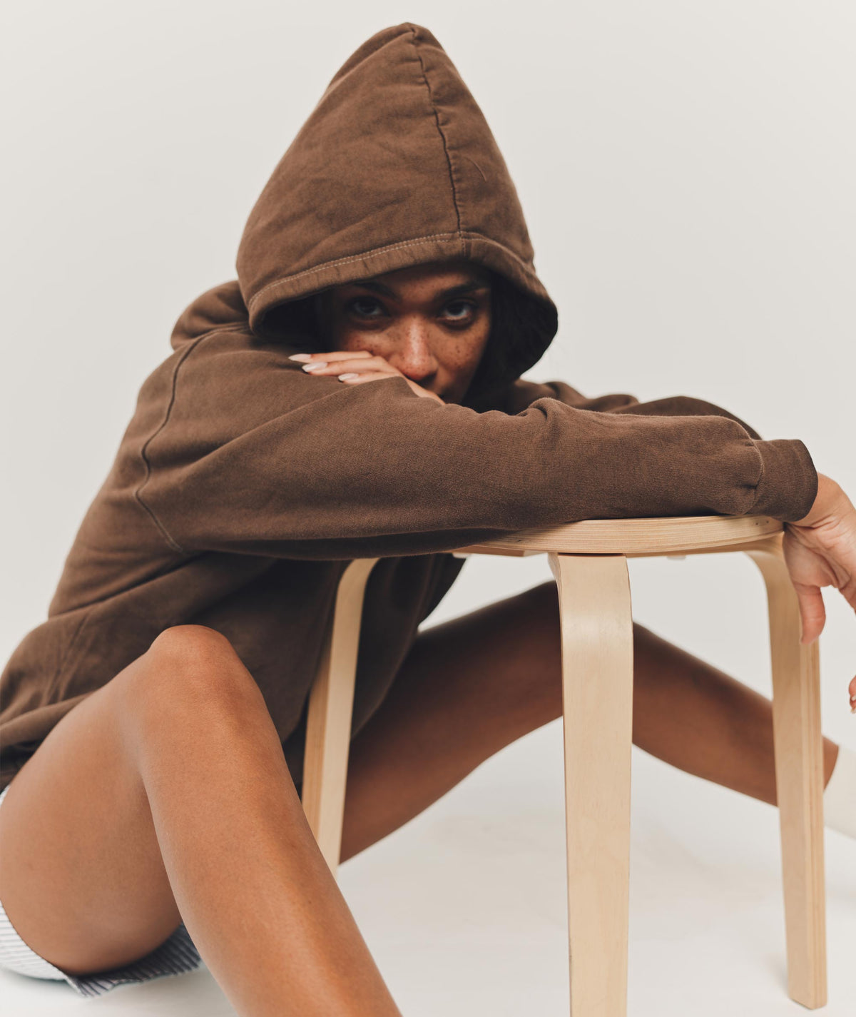 Solid Hooded Sweatshirt